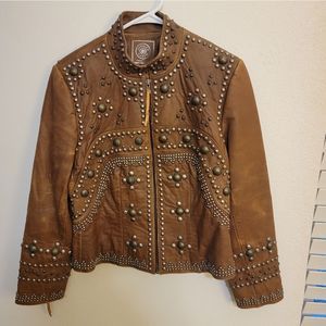 Womens Double D Ranch Leather jacket Size S